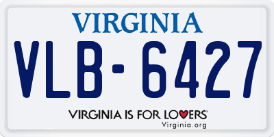 VA license plate VLB6427