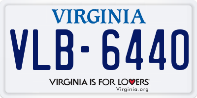 VA license plate VLB6440