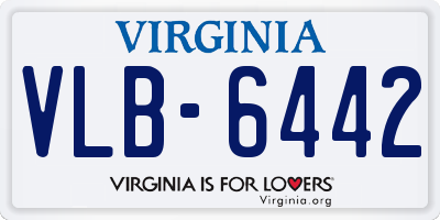 VA license plate VLB6442