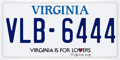VA license plate VLB6444