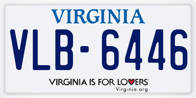 VA license plate VLB6446