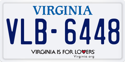 VA license plate VLB6448