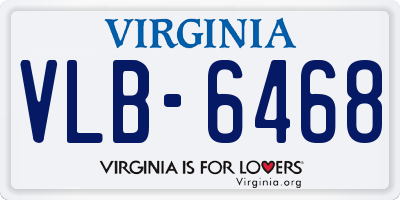 VA license plate VLB6468