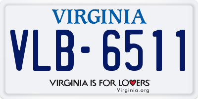 VA license plate VLB6511
