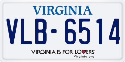 VA license plate VLB6514