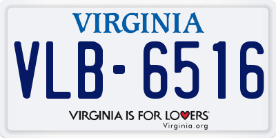 VA license plate VLB6516