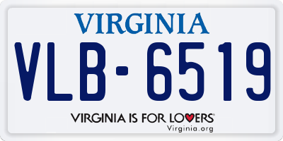 VA license plate VLB6519