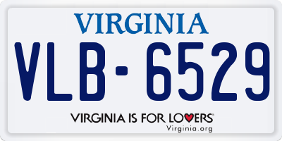 VA license plate VLB6529