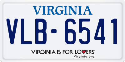 VA license plate VLB6541