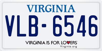 VA license plate VLB6546