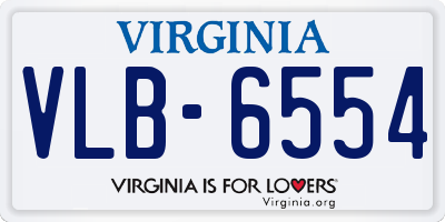 VA license plate VLB6554