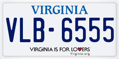 VA license plate VLB6555