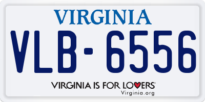 VA license plate VLB6556