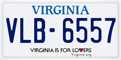 VA license plate VLB6557