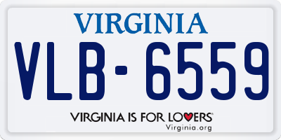 VA license plate VLB6559
