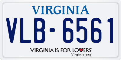 VA license plate VLB6561