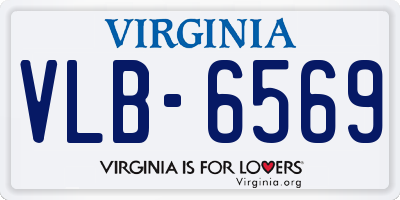VA license plate VLB6569