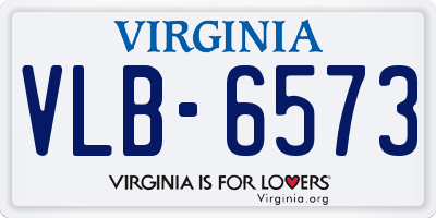 VA license plate VLB6573