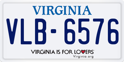 VA license plate VLB6576