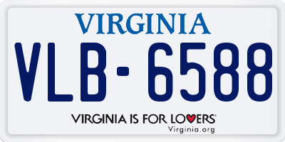 VA license plate VLB6588