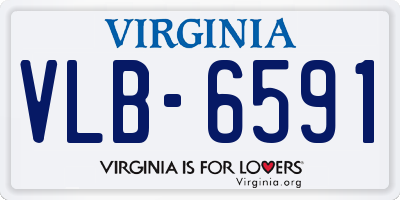 VA license plate VLB6591