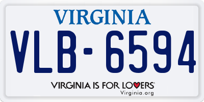 VA license plate VLB6594
