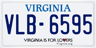 VA license plate VLB6595