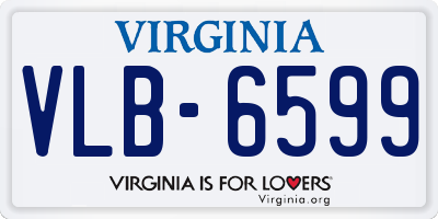 VA license plate VLB6599