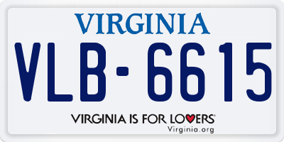 VA license plate VLB6615