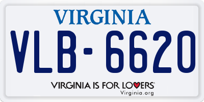 VA license plate VLB6620