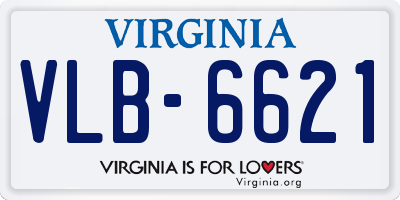 VA license plate VLB6621