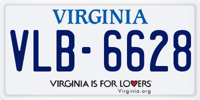 VA license plate VLB6628
