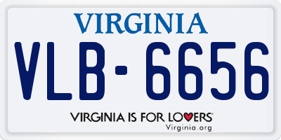 VA license plate VLB6656