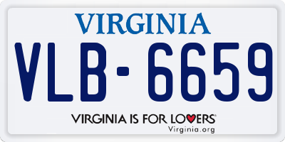VA license plate VLB6659