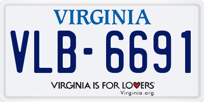 VA license plate VLB6691