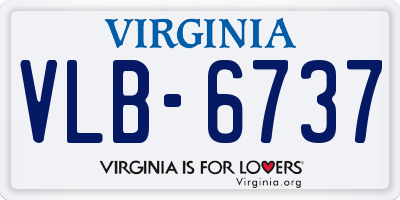 VA license plate VLB6737