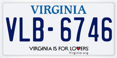 VA license plate VLB6746