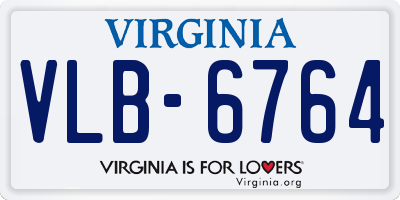 VA license plate VLB6764