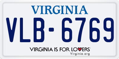 VA license plate VLB6769