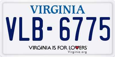 VA license plate VLB6775