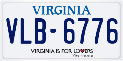 VA license plate VLB6776