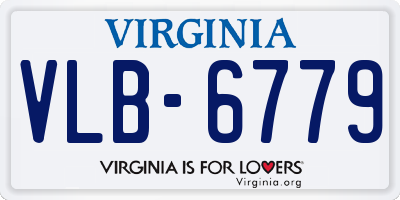 VA license plate VLB6779