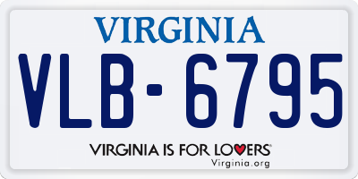 VA license plate VLB6795