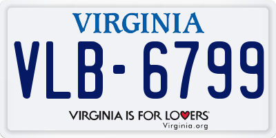 VA license plate VLB6799