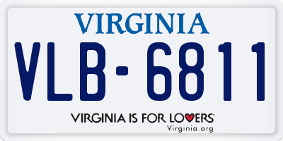 VA license plate VLB6811
