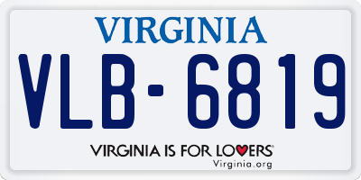 VA license plate VLB6819