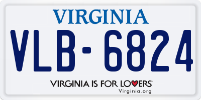VA license plate VLB6824