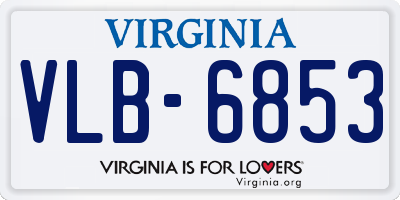 VA license plate VLB6853