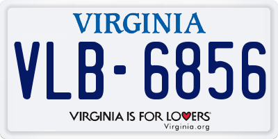 VA license plate VLB6856
