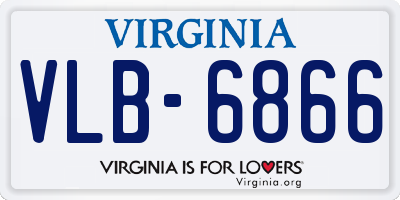 VA license plate VLB6866